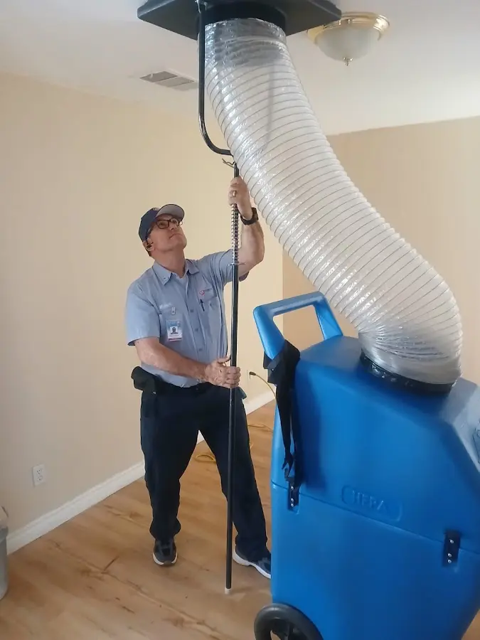 HVAC Installation technician using HEPA equipment in Harrington Park